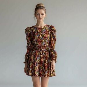 Zara shiny floral dress
